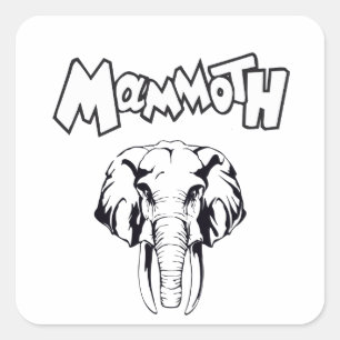 Woolmammut Prähistorisches Tiereiszeitalter Quadratischer Aufkleber