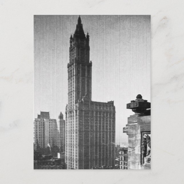 Woolworth Gebäude Lower Manhattan New York City Postkarte (Vorderseite)