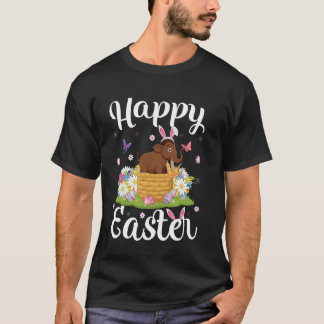 Wooly Mammoth Happy Easter Egg Hunt Bunny Ear Ear T-Shirt