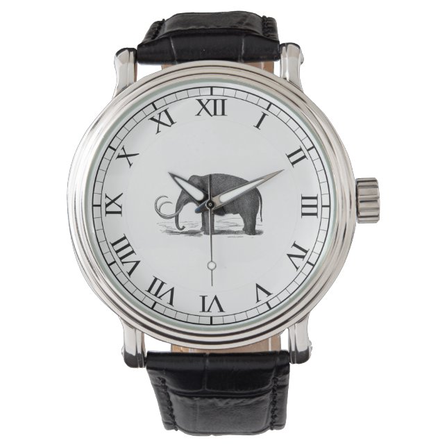 Wooly Mammoth prähistorischer Elefant Armbanduhr (Vorderseite)