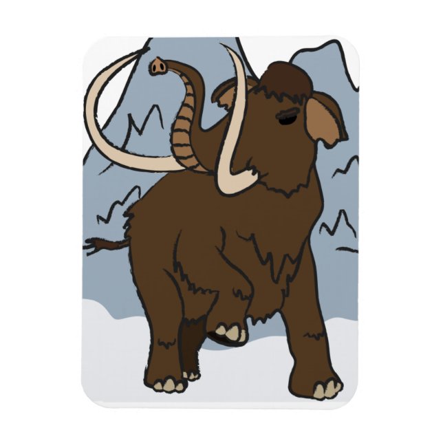 Wooly Mammoth Premium Magnet (Vertikal)