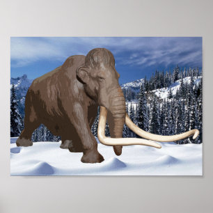 Wooly Mammoth Print Poster