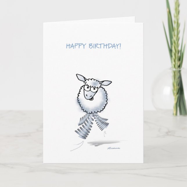 Wooly, Wooly Happy Birthday! Karte (Vorderseite)