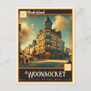 Woonsocket, Rhode Island   VINTAG Postkarte