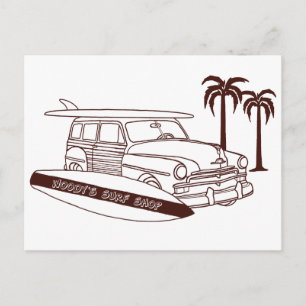 Wooody's Surf Shop Postkarte