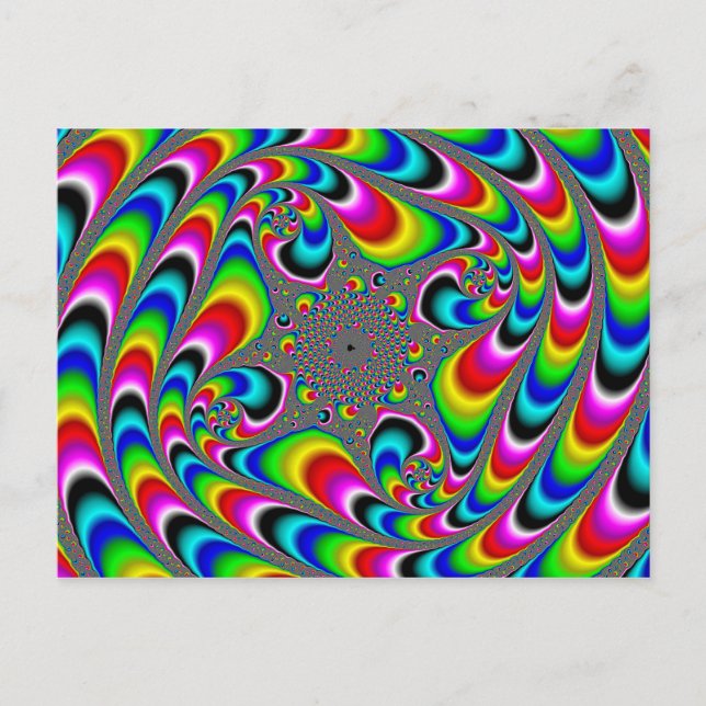 Woooo Mandelbrot Fraktal Postkarte (Vorderseite)