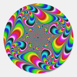 Woooo Mandelbrot Fraktal Runder Aufkleber