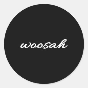 Woosah Calm Yoga Ausatmer-Shirt _3 Runder Aufkleber