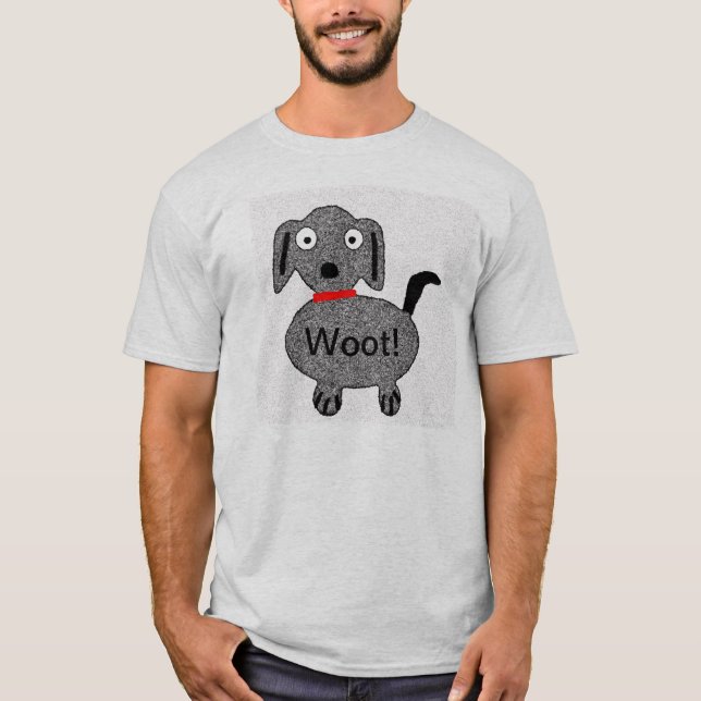 Woot! Das T-Shirt der Welpen-Männer (Vorderseite)