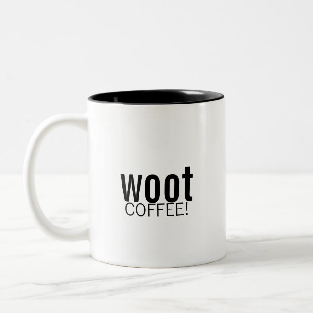 woot, KAFFEE! Zweifarbige Tasse (Links)