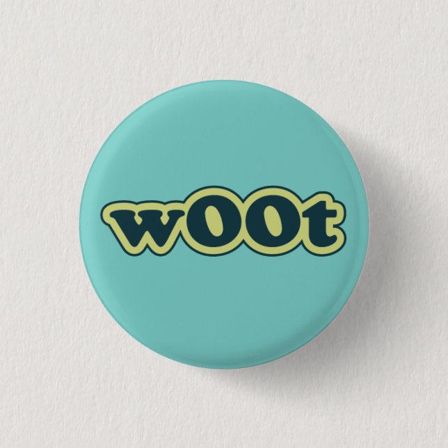 wOOt Lolcat Speak Flair Pinback Button (Vorderseite)
