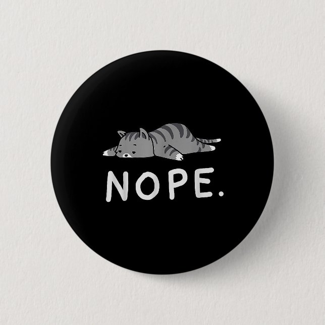 Woot Nope Cat Button (Vorderseite)