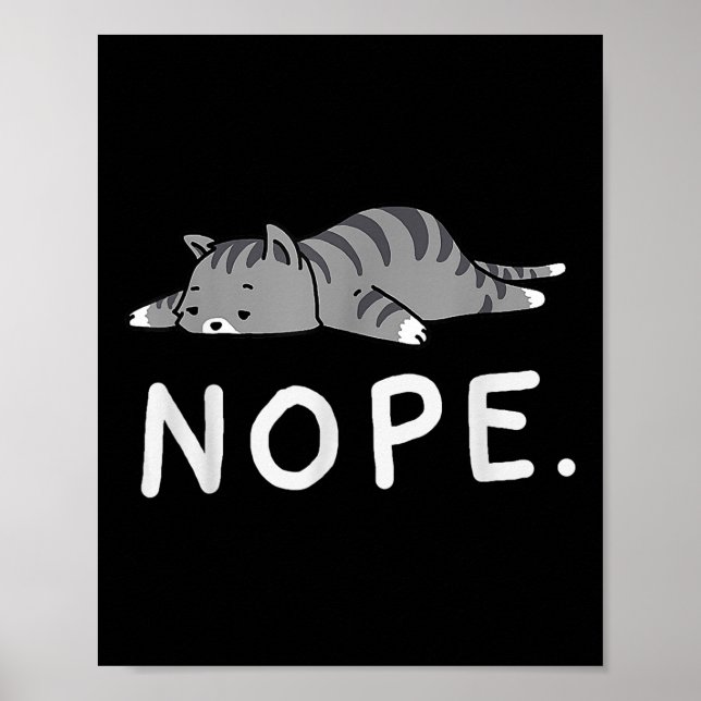 Woot Nope Cat Poster (Vorne)
