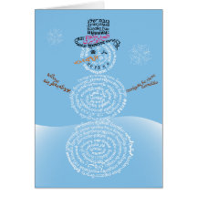 Wor(l)d Snowman Card
