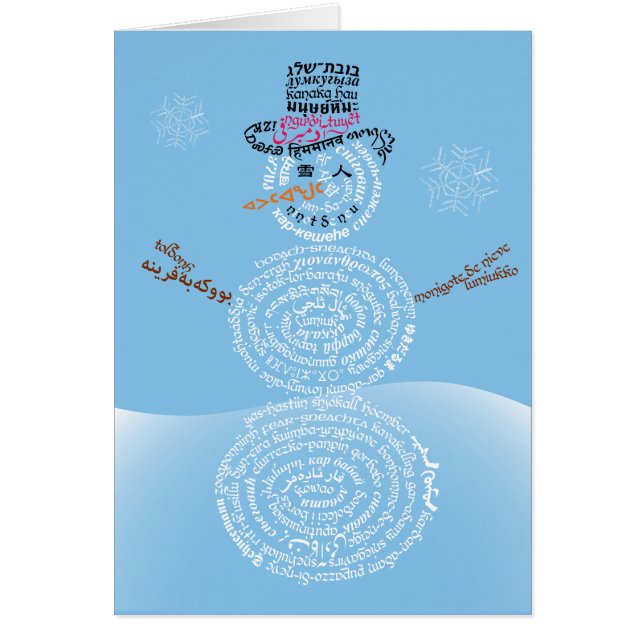 Wor(l)d Snowman Card (Vorne)