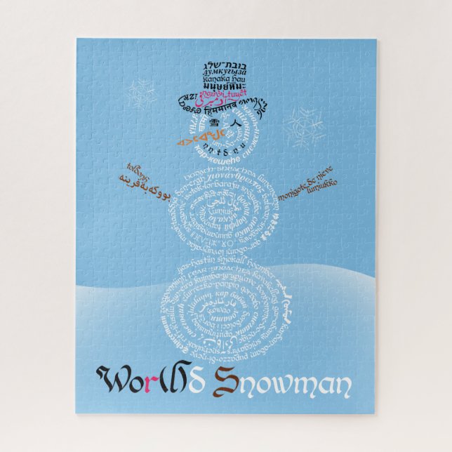 Wor(l)d Snowman Puzzle (Vertikal)