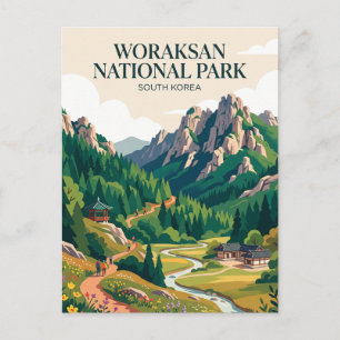 Woraksan-Nationalpark Südkorea Postkarte