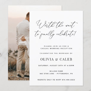 Worauf warten, um Hochzeitsempfang zu feiern Invi Einladung