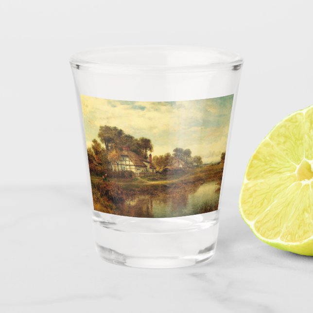 Worcester-Hütten von Leader Benjamin Williams Schnapsglas (Vorderseite)