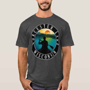 Worcester Lake Wisconsin Canoeing T-Shirt