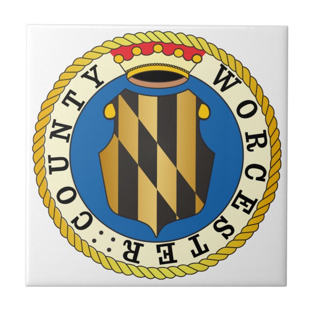 Worcester Landkreis Siegel Fliese (Vorderseite)