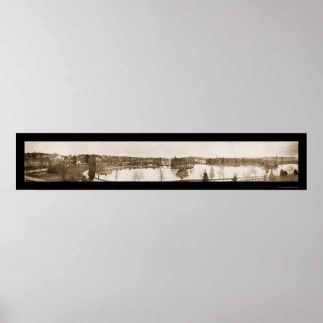 Worcester MA Hill Foto 1910 Poster (Vorne)