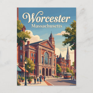 Worcester, Massachusetts Postkarte
