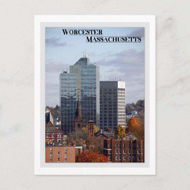 Worcester, Massachusetts Postkarte (Vorderseite)