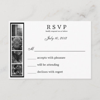Word Art Alphabet Fotografie LIEBE RSVP Card
