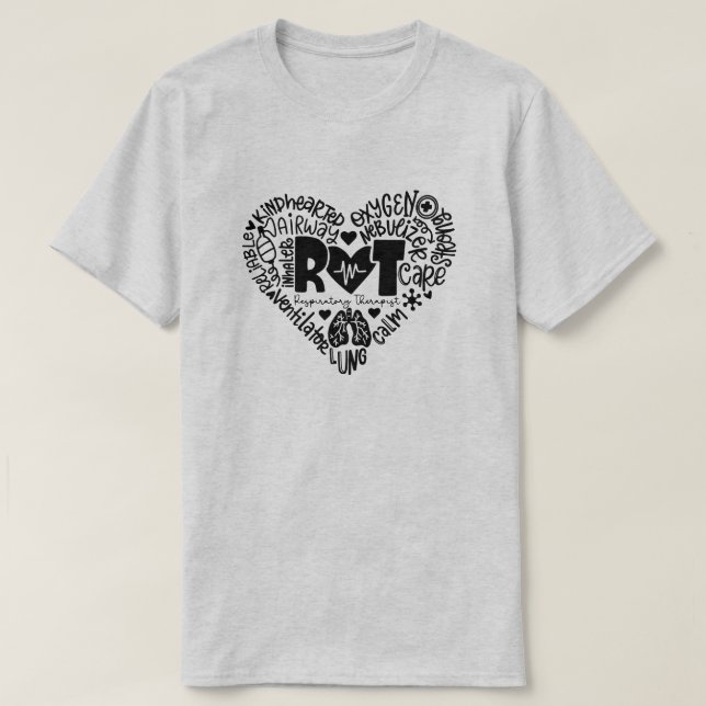 Word Art Atemtherapie T-Shirt (Design vorne)