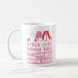 Word-Art für Mädchen wollen grundlegende Rechte Kaffeetasse