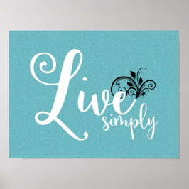 Word Art "Live Simply" | Poster
