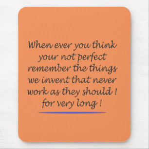 WORD ART POEM ÜBER PERFEKTES UPLIFTING MOUSEPAD