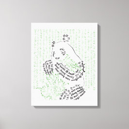 Word Bamboo Panda toile à imprimer