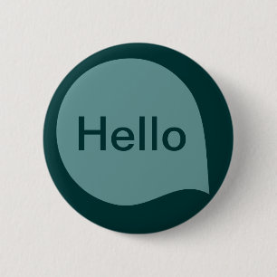Word-Blase - Ocean Green auf Dk Moss Green Button