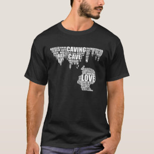 Word Cloud Höhle Explorer und Natur T-Shirt