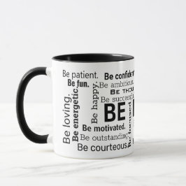 Word Cloud inspiriert Wörter Tasse