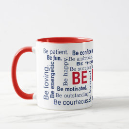 Word Cloud inspiriert Wörter Tasse