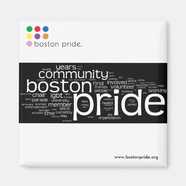 Word Cloud Magnet Square (Vorne)