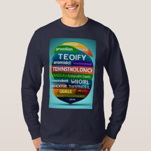 Word Cloud utilisant un T-shirt à manches complète