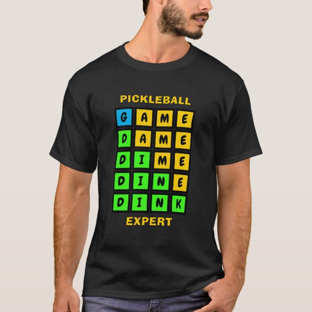 WORD GAME DINK Pickleball T-Shirt (Vorderseite)