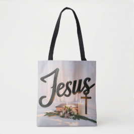 Word Jésus sacs fourre-tout chrétien