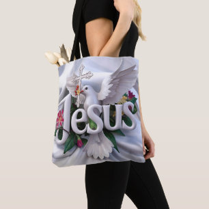 Word Jésus sacs fourre-tout chrétien