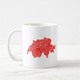 Word Karte der Schweiz Kaffeetasse