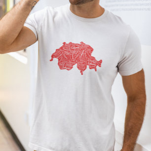 Word Karte der Schweiz T-Shirt