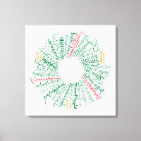 Word KREath Canvas drucken
