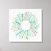 Word KREath Canvas drucken