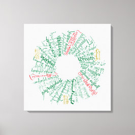 Word KREath Canvas drucken Leinwanddruck