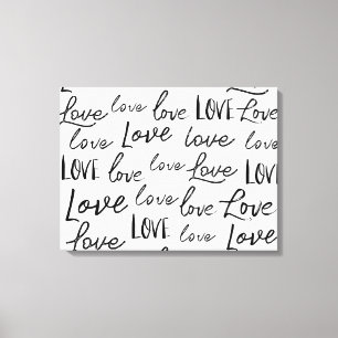 Word-Liebe Typografie-Kalligrafie Leinwanddruck