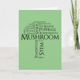 Word Mushroom Birthday Card Karte